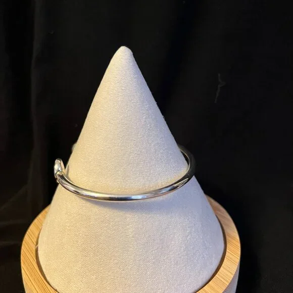 Sterling Silver Pandora Moments Moon & Stars Open Bangle Bracelet – Size Medium - Picture 2 of 13